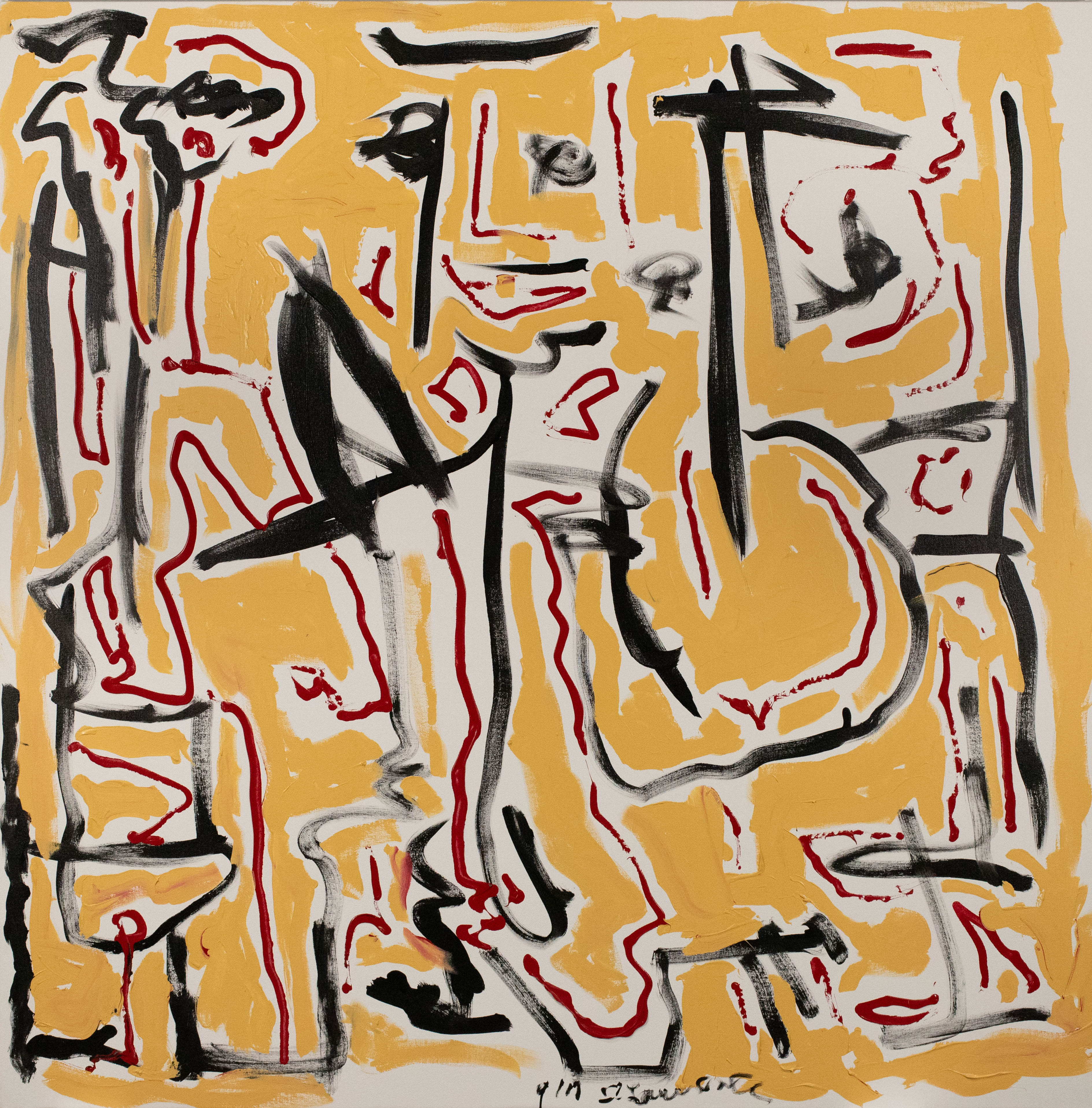 Untitled, by Claude Lawrence, Acrylic on canvas, 2019 (front view)