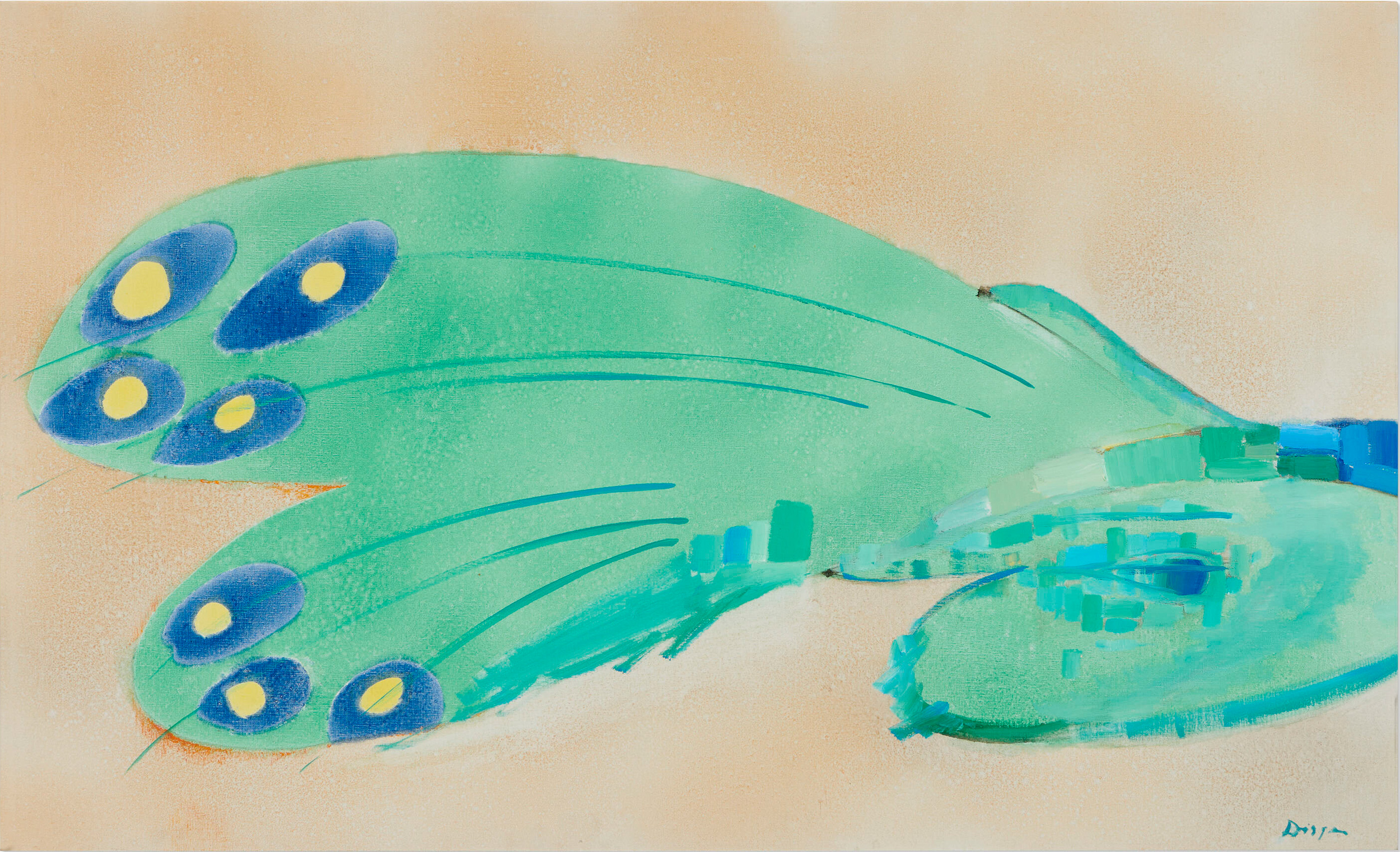 Diety I, by Elsie Driggs, Oil on canvas, 1968 (front view)
