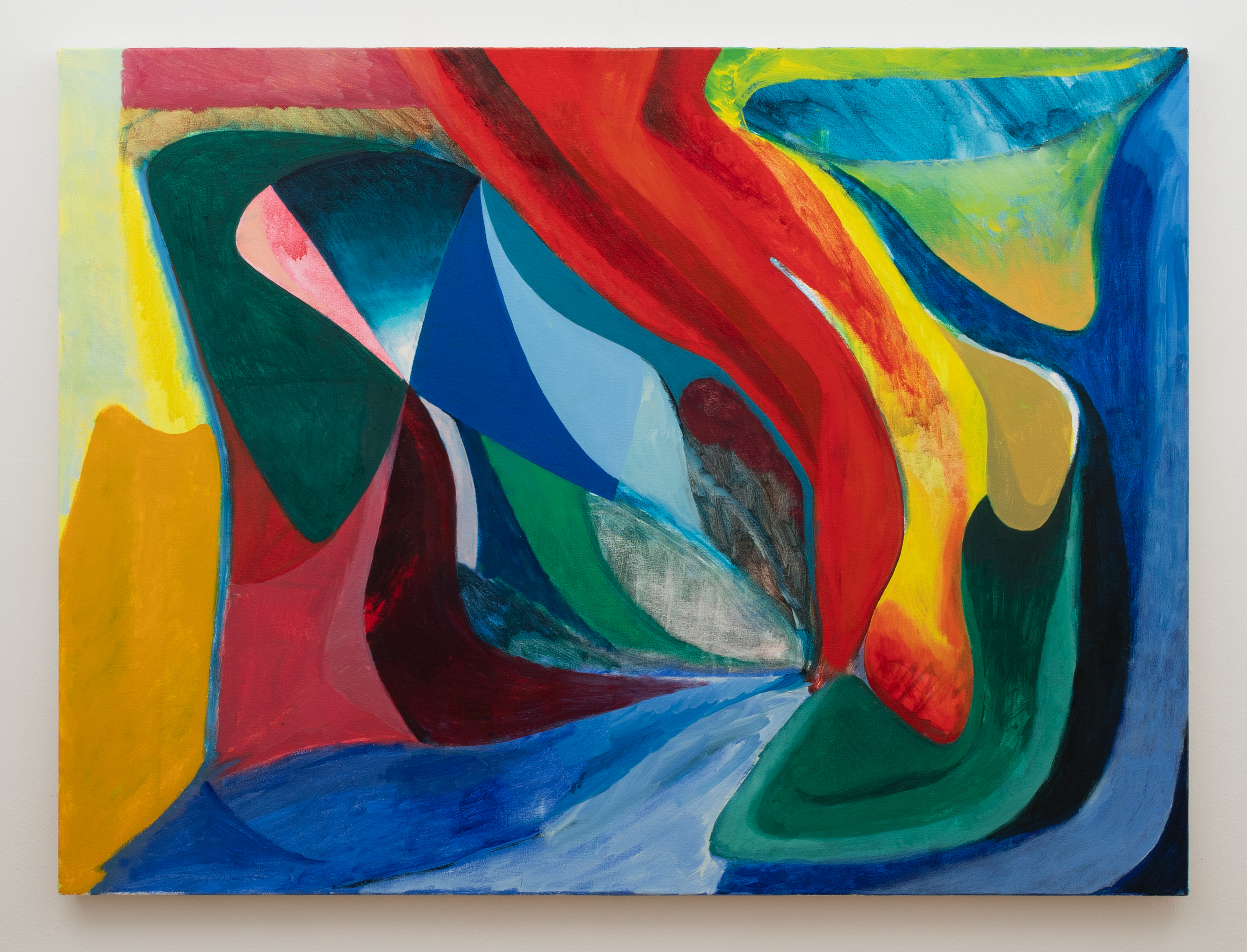 Untitled, by Carlos Matul, Oil on canvas, 2024 (front view)