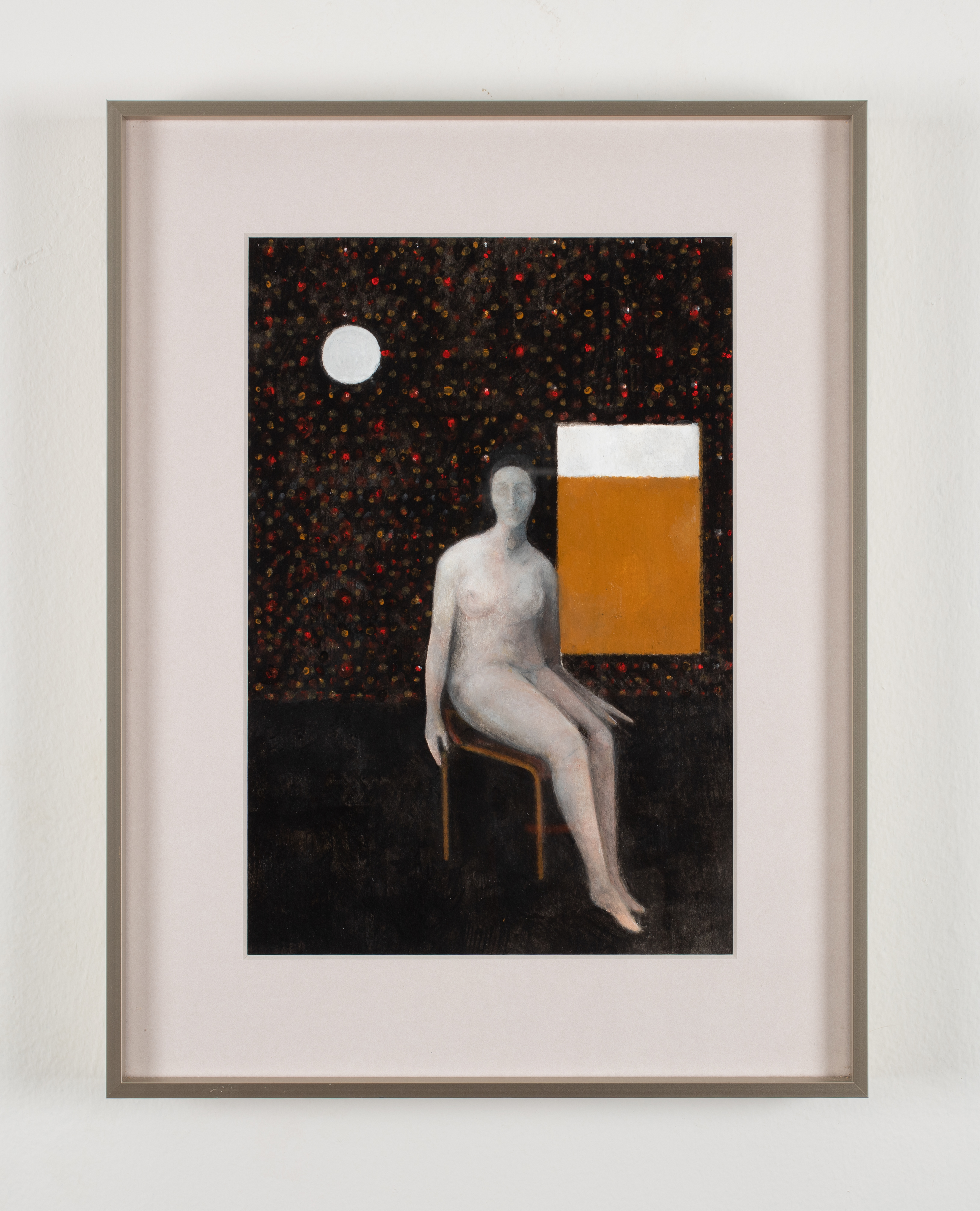 Untitled, by Carlos Matul, Gouache on paper, 2017 (front view)