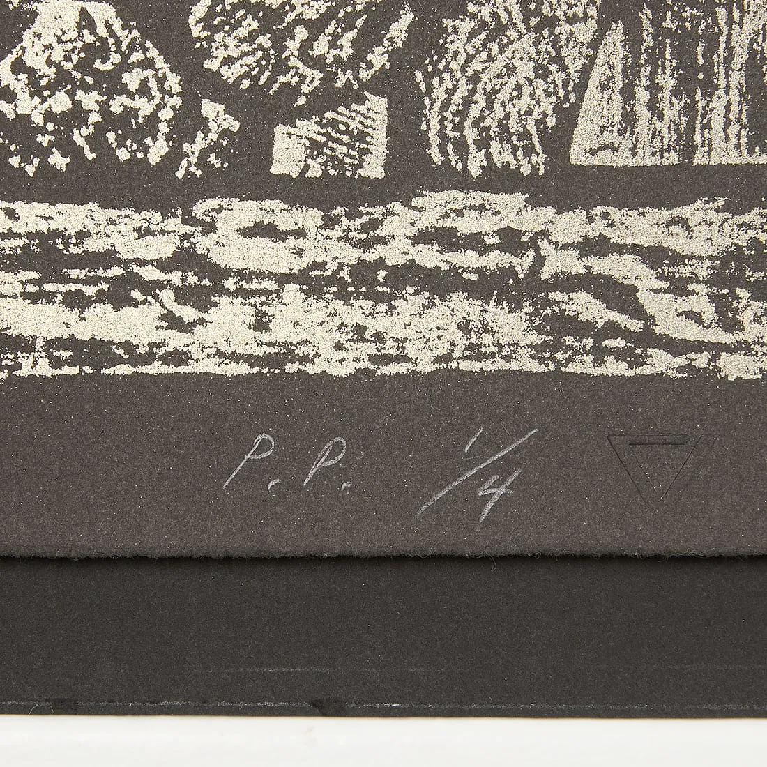 Woodgrain Woodcut, by George Morrison, Woodcut on paper, 1976-1978 (detail view)